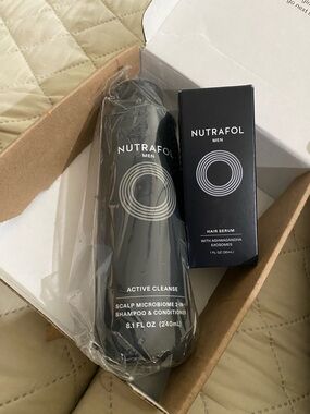 Nutrafol Men Bundle: 2 in 1 shampoo + conditioner & Hair serum new with box